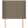 Galvūgalis su auselėmis, taupe, 83x16x118/128cm, audinys
