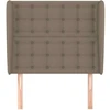 Galvūgalis su auselėmis, taupe, 83x23x118/128cm, audinys