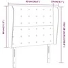 Galvūgalis su auselėmis, taupe, 93x23x118/128cm, audinys