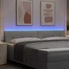 LED galvūgalis su LED juostelėmis Šviesiai pilka 200 cm Aksomas