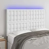 Galvūgalis su LED, baltos spalvos, 144x5x118/128 cm