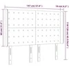 Galvūgalis su LED, baltos spalvos, 147x16x118/128 cm