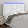 Galvūgalis su LED, baltos spalvos, 183x16x118/128 cm