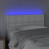 Galvūgalis su LED, baltos spalvos, 80x5x78/88cm, dirbtinė oda