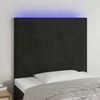Galvūgalis su LED, juodos spalvos, 100x5x118/128cm, aksomas