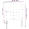 Galvūgalis su LED, juodos spalvos, 100x5x118/128cm, audinys