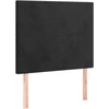 Galvūgalis su LED, juodos spalvos, 100x5x118/128cm, aksomas