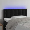 Galvūgalis su LED, juodos spalvos, 100x5x78/88cm, aksomas