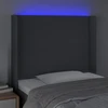 Galvūgalis su LED, juodos spalvos, 103x16x118/128cm, audinys