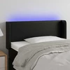 Galvūgalis su LED, juodos spalvos, 103x16x78/88cm, dirbtinė oda