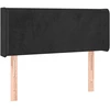 Galvūgalis su LED, juodos spalvos, 103x16x78/88cm, aksomas