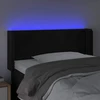 Galvūgalis su LED, juodos spalvos, 103x16x78/88cm, aksomas