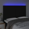 Galvūgalis su LED, juodos spalvos, 144x5x118/128cm, audinys