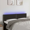Galvūgalis su LED, juodos spalvos, 144x5x78/88cm, audinys