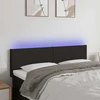 Galvūgalis su LED, juodos spalvos, 144x5x78/88cm, audinys