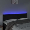 Galvūgalis su LED, juodos spalvos, 144x5x78/88cm, aksomas
