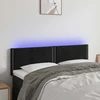 Galvūgalis su LED, juodos spalvos, 144x5x78/88cm, aksomas