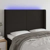 Galvūgalis su LED, juodos spalvos, 147x16x118/128cm, audinys