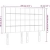 Galvūgalis su LED, juodos spalvos, 147x16x118/128cm, audinys
