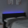Galvūgalis su LED, juodos spalvos, 147x16x78/88cm, audinys