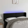 Galvūgalis su LED, juodos spalvos, 147x16x78/88cm, dirbtinė oda