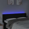 Galvūgalis su LED, juodos spalvos, 147x16x78/88cm, audinys
