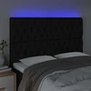 Galvūgalis su LED, juodos spalvos, 160x7x118/128cm, audinys