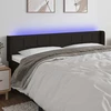 Galvūgalis su LED, juodos spalvos, 163x16x78/88cm, audinys