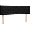 Galvūgalis su LED, juodos spalvos, 163x16x78/88cm, audinys