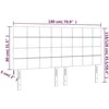 Galvūgalis su LED, juodos spalvos, 180x5x118/128cm, audinys