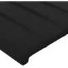 Galvūgalis su LED, juodos spalvos, 180x5x118/128cm, aksomas