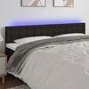 Galvūgalis su LED, juodos spalvos, 180x5x78/88cm, audinys