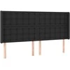 Galvūgalis su LED, juodos spalvos, 183x16x118/128 cm