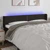 Galvūgalis su LED, juodos spalvos, 183x16x78/88cm, audinys
