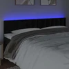 Galvūgalis su LED, juodos spalvos, 200x5x78/88cm, aksomas