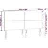 Galvūgalis su LED, juodos spalvos, 203x16x118/128cm, audinys