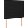 Galvūgalis su LED, juodos spalvos, 80x5x118/128cm, audinys