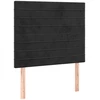 Galvūgalis su LED, juodos spalvos, 80x5x118/128cm, aksomas