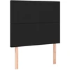 Galvūgalis su LED, juodos spalvos, 80x5x118/128cm, dirbtinė oda