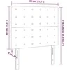 Galvūgalis su LED, juodos spalvos, 80x5x118/128cm, aksomas