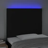 Galvūgalis su LED, juodos spalvos, 80x5x118/128cm, audinys