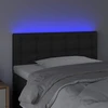 Galvūgalis su LED, juodos spalvos, 80x5x78/88cm, dirbtinė oda