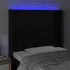 Galvūgalis su LED, juodos spalvos, 83x16x118/128 cm
