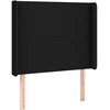 Galvūgalis su LED, juodos spalvos, 83x16x118/128cm, audinys