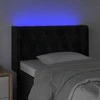 Galvūgalis su LED, juodos spalvos, 83x16x78/88cm, aksomas