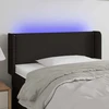 Galvūgalis su LED, juodos spalvos, 83x16x78/88cm, audinys