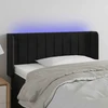 Galvūgalis su LED, juodos spalvos, 83x16x78/88cm, aksomas