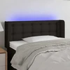 Galvūgalis su LED, juodos spalvos, 83x16x78/88cm, audinys