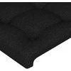 Galvūgalis su LED, juodos spalvos, 90x5x118/128cm, audinys