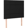 Galvūgalis su LED, juodos spalvos, 90x5x118/128cm, audinys